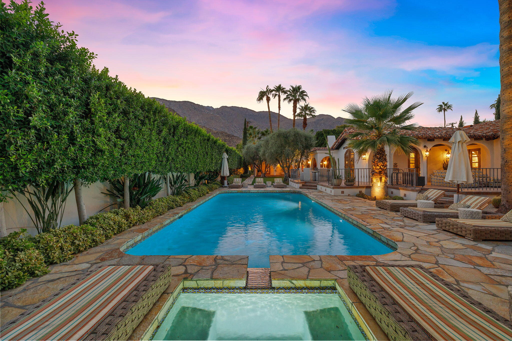 535 North Belardo Road Palm Springs, CA 92262 - Photo 19 of 45 a view of a swimming pool with a lounge chairs