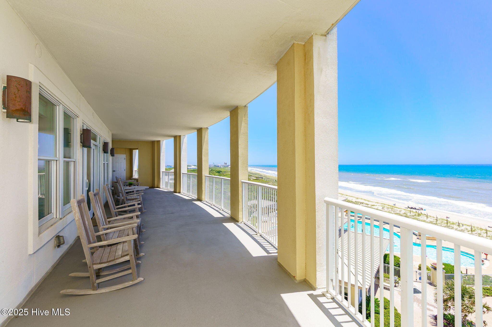 1435 Salter Path Road, Unit G4 GRANDE VILLAS Indian Beach, NC 28512 - Photo 17 of 41 Covered patio overlooking beach & pool