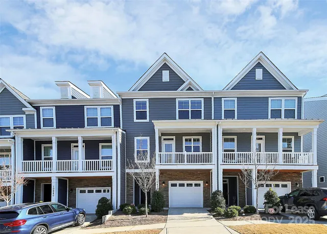 a front view of a building with street view