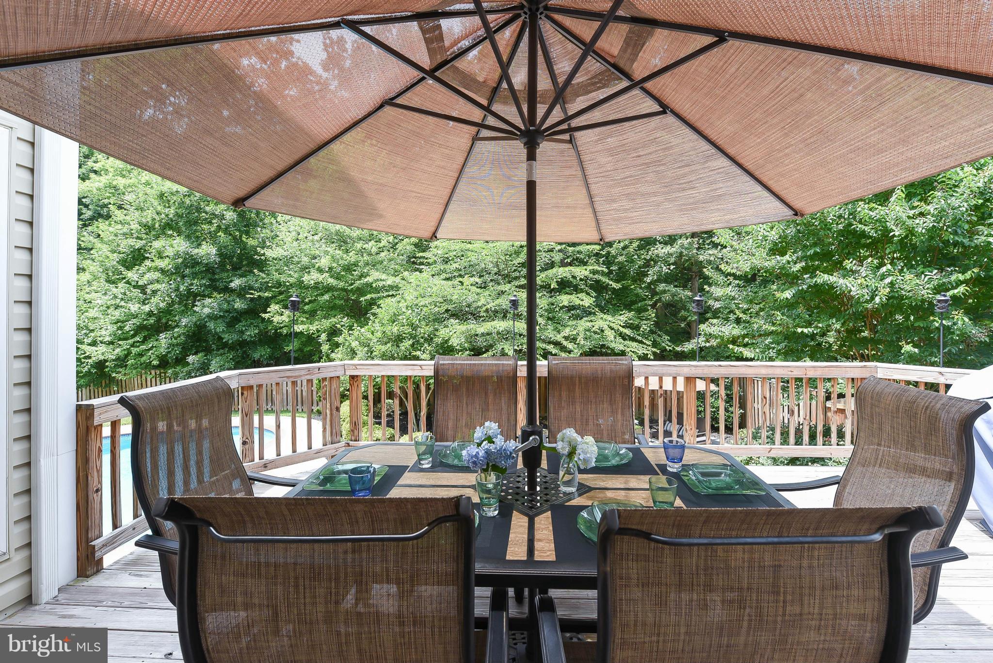 8109 Sinclair Mill Road Manassas, VA 20112 - Photo 25 of 29 Deck Over Looking Patio and Pool