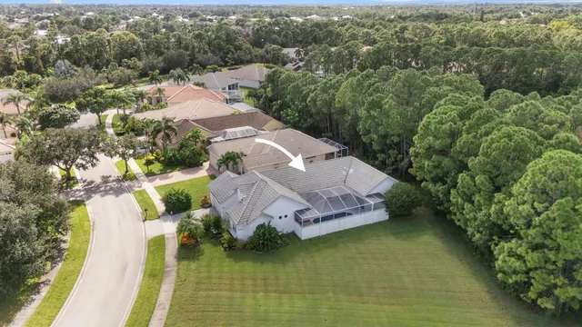 an aerial view of residential building with outdoor space