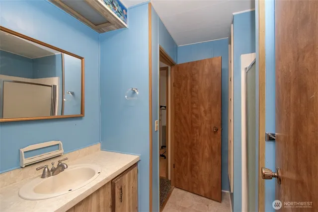 a view of an outdoor space with a large window