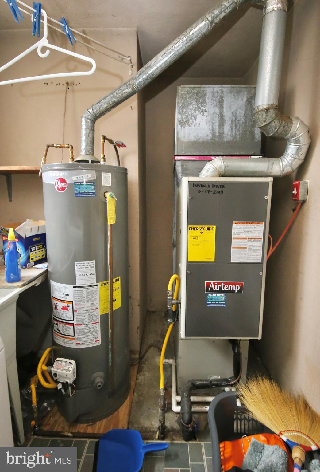 604 Tait Road Somerdale, NJ 08083 - Photo 20 of 24 Laundry with HVAC and water heater