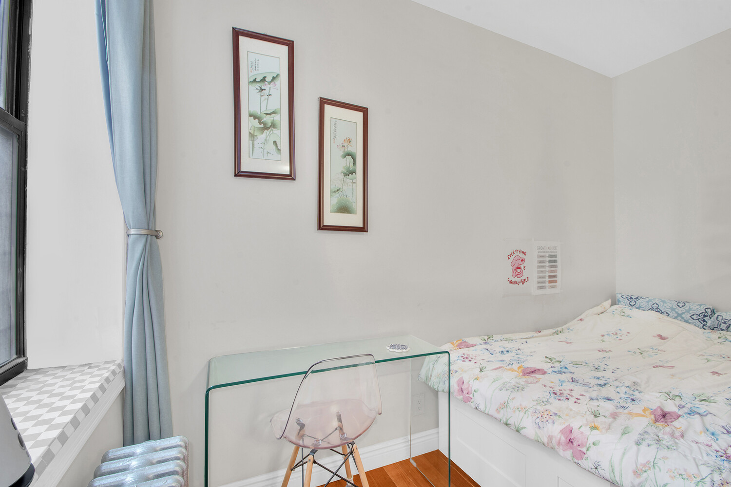 255 79th Street, Unit A7 Brooklyn, NY 11209 - Photo 3 of 7 a bedroom with a bed and a couch