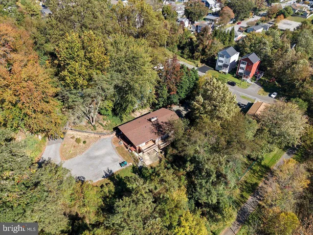 an aerial view of residential building with outdoor space