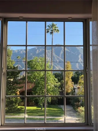a view of a building from a window
