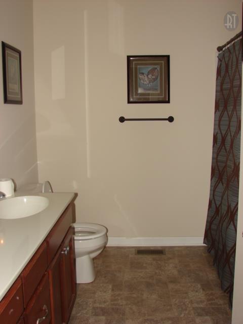 1200 Mt Vernon Road Bethpage, TN 37022 - Photo 8 of 12 a bathroom with a granite countertop toilet a sink and a mirror