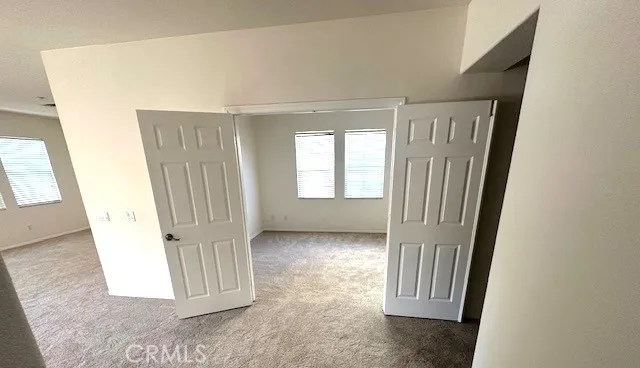 an entryway with a door