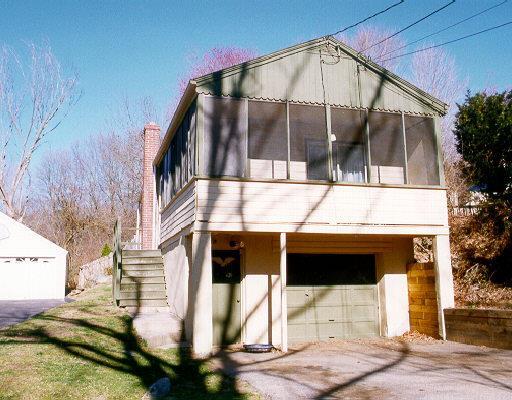 a view of a house with a balcony