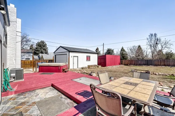 a outdoor space with furniture