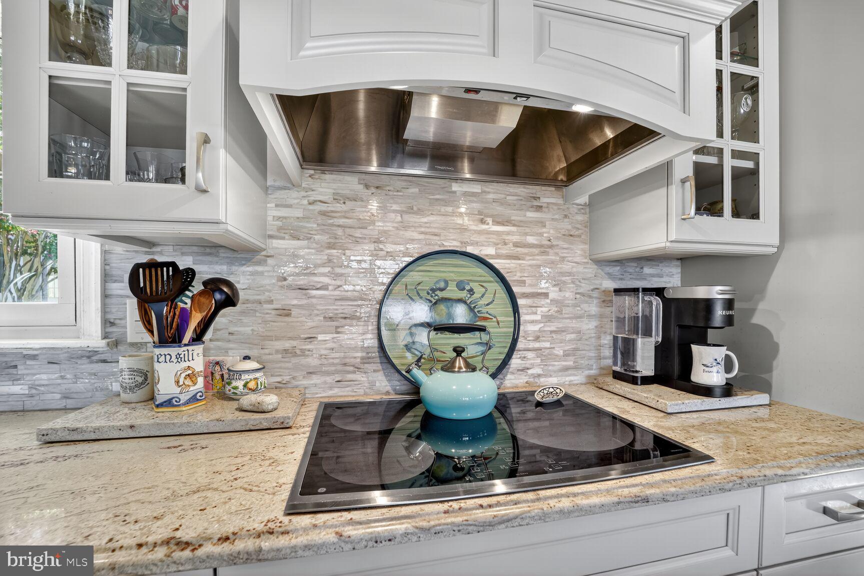 1663 Cliff Drive Edgewater, MD 21037 - Photo 27 of 53 Induction cooktop, custom hood, tile backsplash.