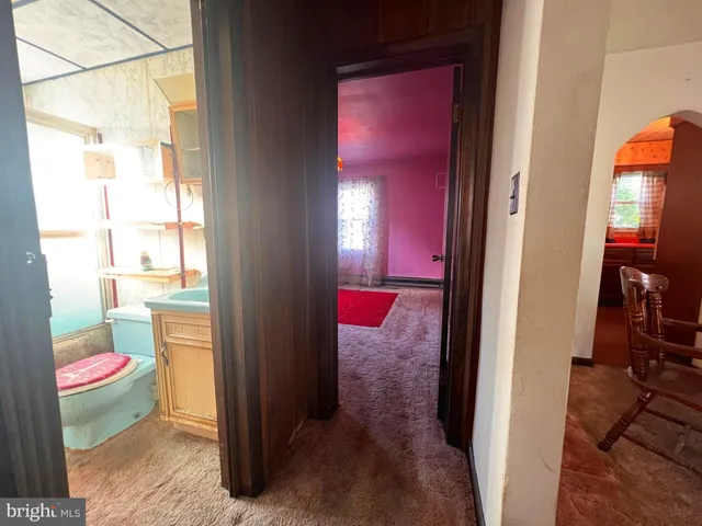 a bathroom with a sink and toilet