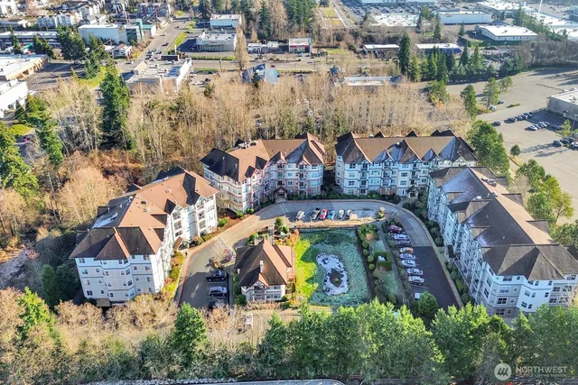 an aerial view of multiple house