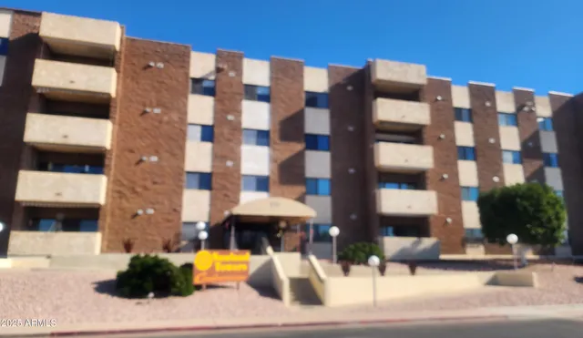 a view of tall buildings