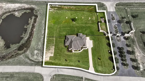 aerial view of a garden