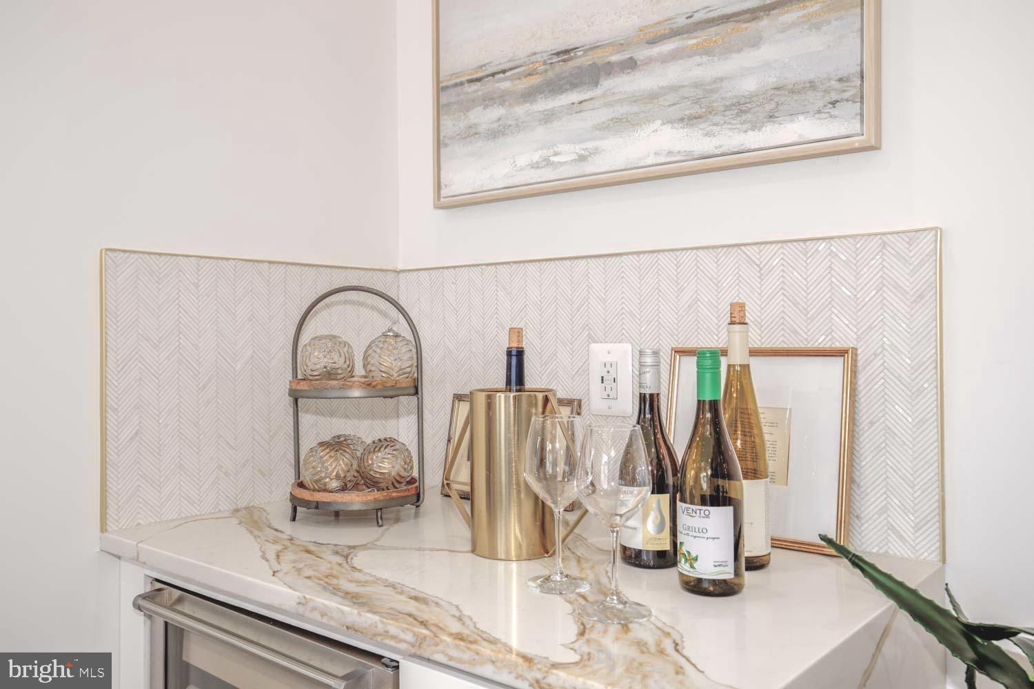 1528 Oates Street Northeast, Unit 1 Washington, DC 20002 - Photo 20 of 54 Built-in dry bar with beverage fridge