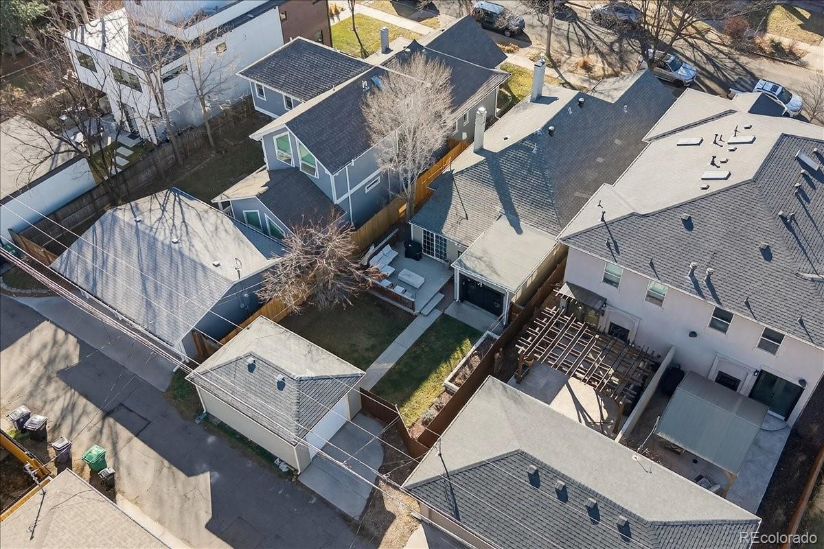 854 South Clarkson Street Denver, CO 80209 - Photo 47 of 50 an aerial view of a house with a big yard