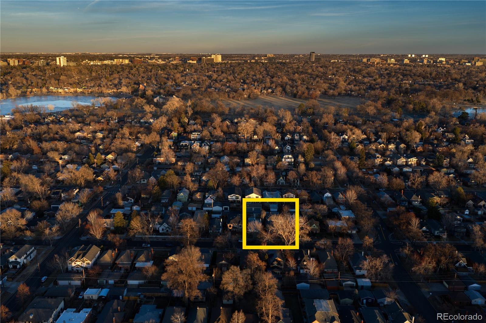 854 South Clarkson Street Denver, CO 80209 - Photo 50 of 50 an aerial view of a city with lots of residential buildings and ocean view