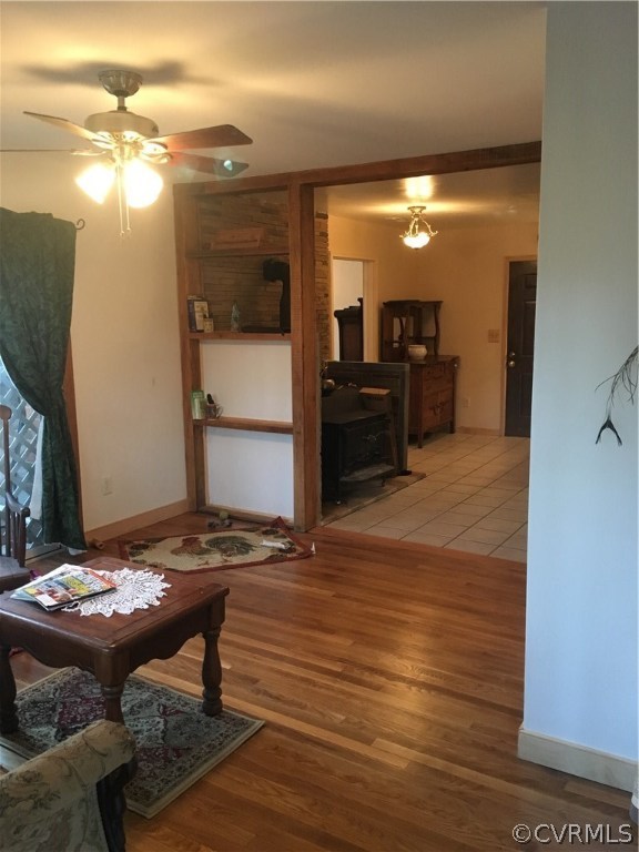 1580 Burning Tree Road Henrico, VA 23231 - Photo 13 of 17 Large wood stove in kitchen