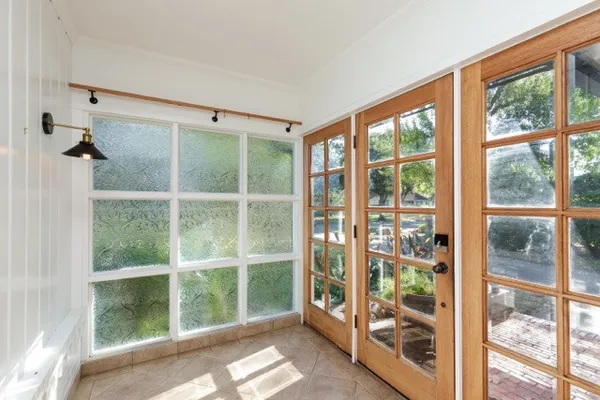 a view of a room with window