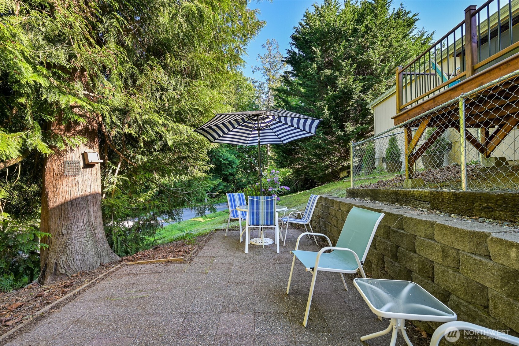 2174 Yew Street Road, Unit 22 Bellingham, WA 98229 - Photo 31 of 36 a view of a chairs and table in backyard