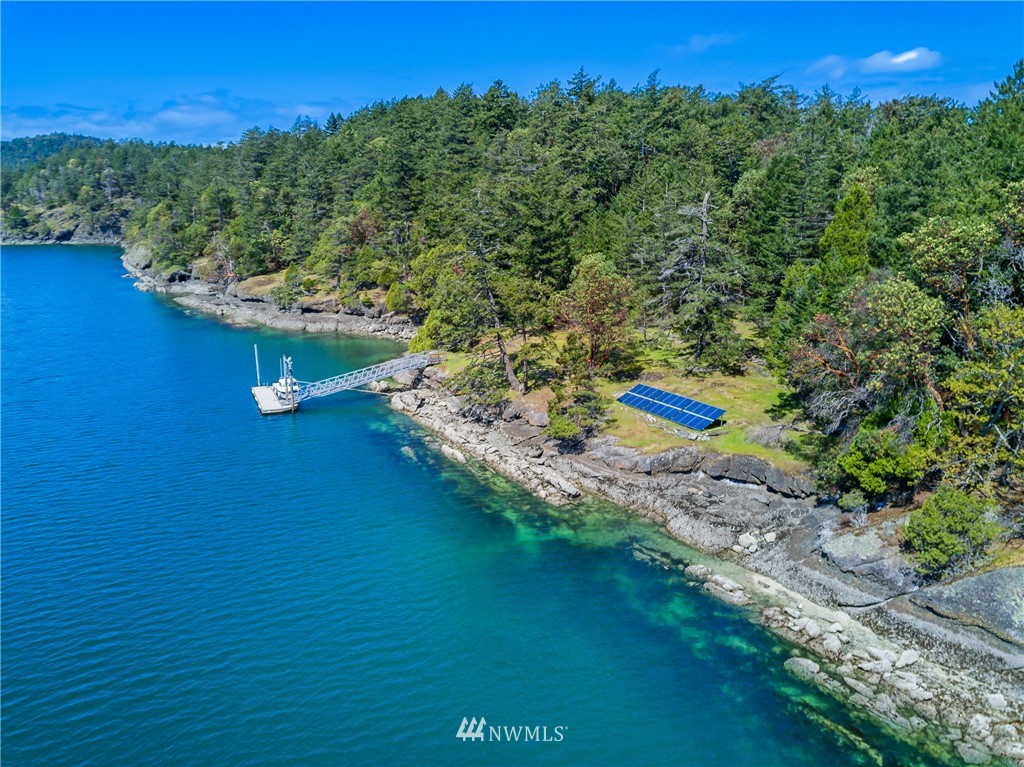 a view of a lake with a mountain