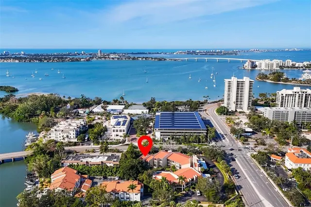 an aerial view of multiple house