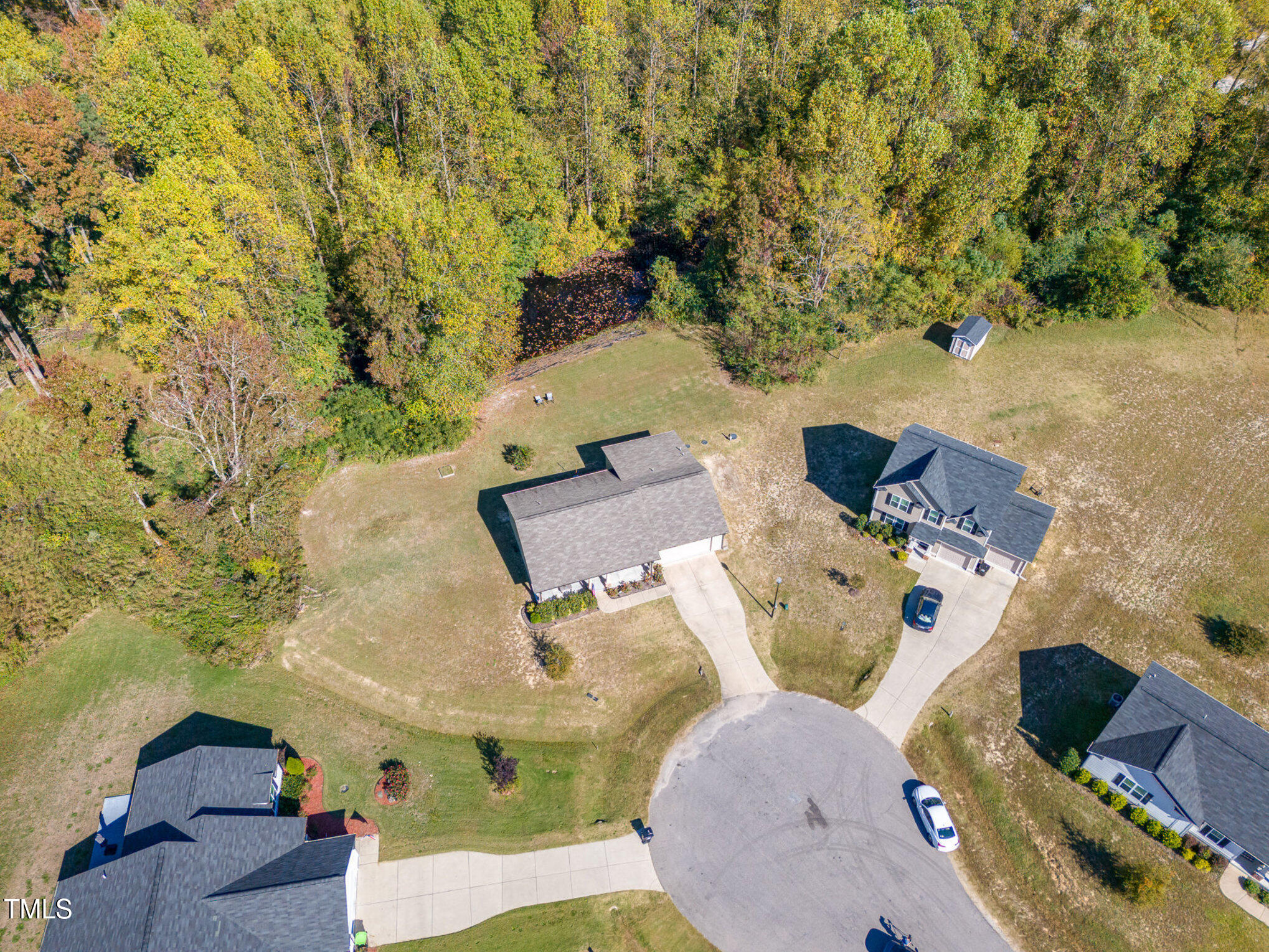 170 Willow Ridge Circle Willow Spring, NC 27592 - Photo 18 of 21 an aerial view of a house with a yard