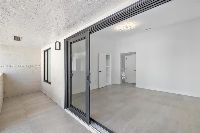 an empty room with a window