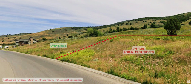 4500 North Seven Bridges Road, Unit 18 Eden, UT 84310 - Photo 2 of 15 Aerial view of sparsely populated area featuring property parcel outlined
