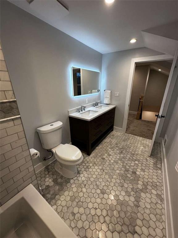 5131 Keiners Lane Pittsburgh, PA 15205 - Photo 6 of 24 a bathroom with a sink toilet and mirror