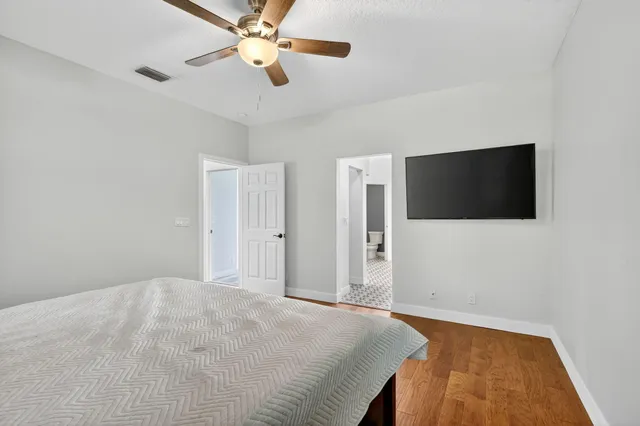 a view of a garden with an outdoor space