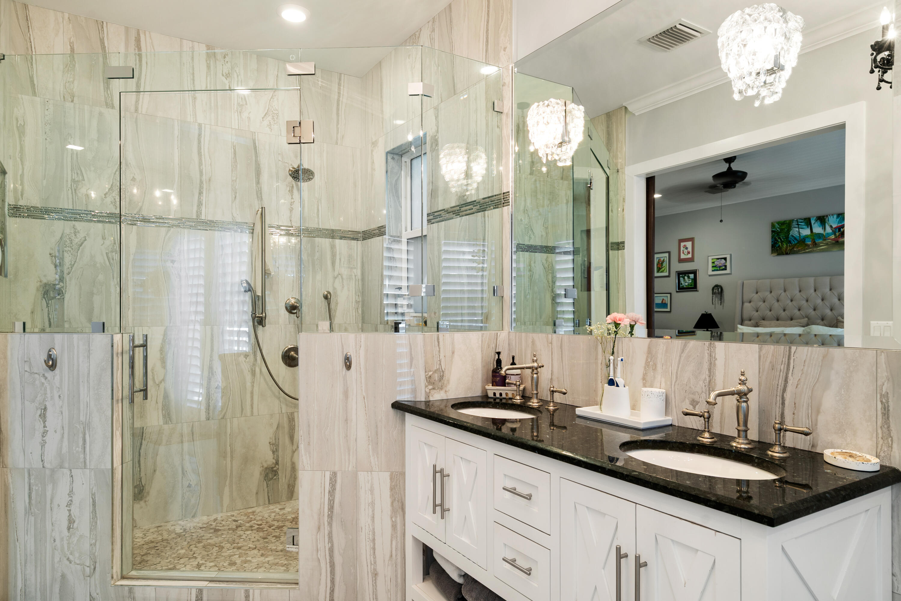 65 Tarpon Avenue Key Largo, FL 33037 - Photo 20 of 54 a bathroom with double vanity and a shower