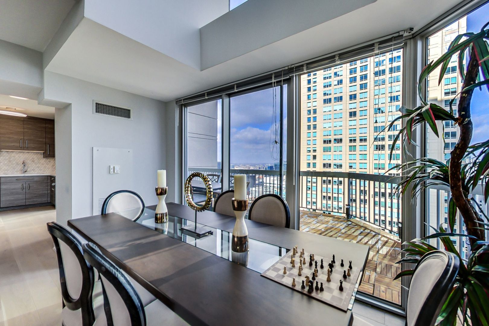 545 North Dearborn Street, Unit 3603 Chicago, IL 60654 - Photo 11 of 42 a view of a city from a balcony