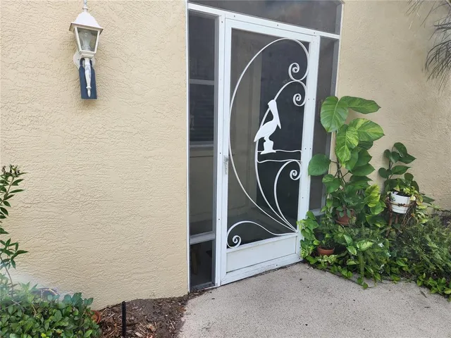 a view of a door with a door