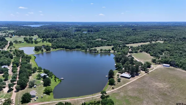a view of a lake with a mountain in the background