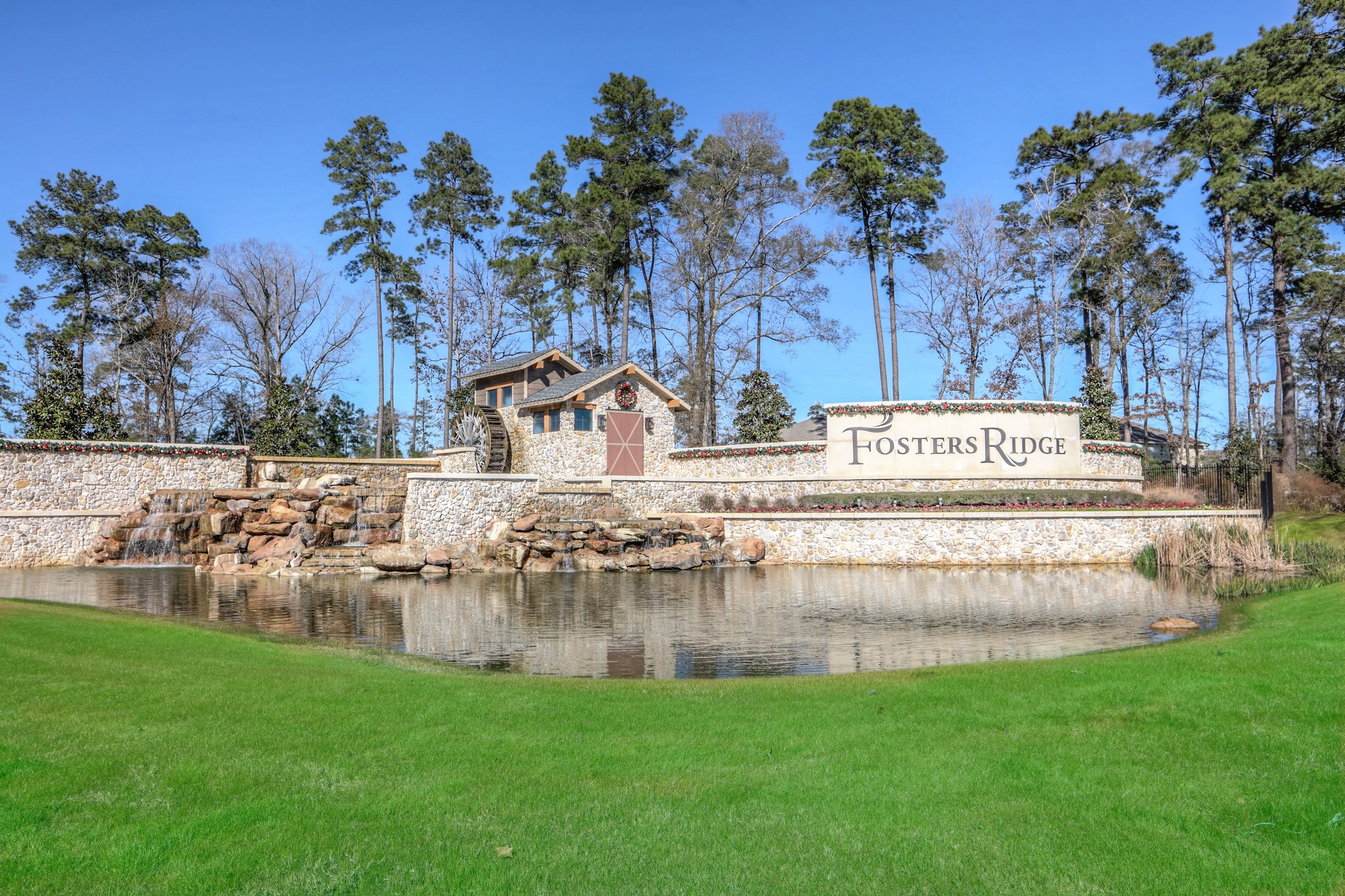 14141 Isle Royal Lane Conroe, TX 77384 - Photo 3 of 39 a view of swimming pool with a garden and trees
