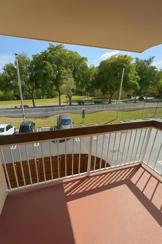 a view of a balcony