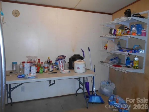 a room with storage and utility