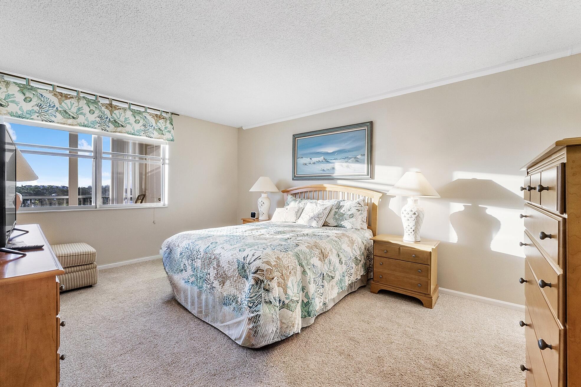3310 South Ocean Boulevard, Unit 629D Highland Beach, FL 33487 - Photo 11 of 35 a bedroom with bed and window