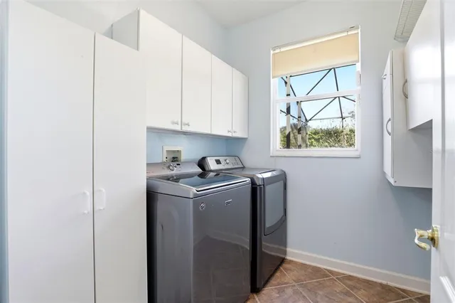 an aerial view of a house with a swimming pool