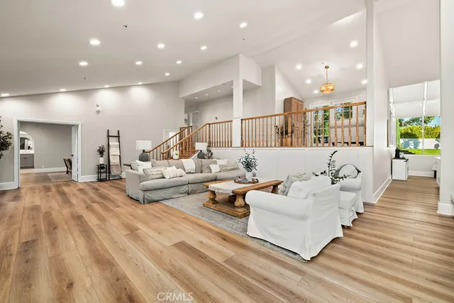 a workspace with furniture and a window