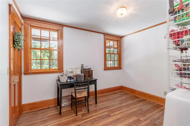 a view of a storage in a room