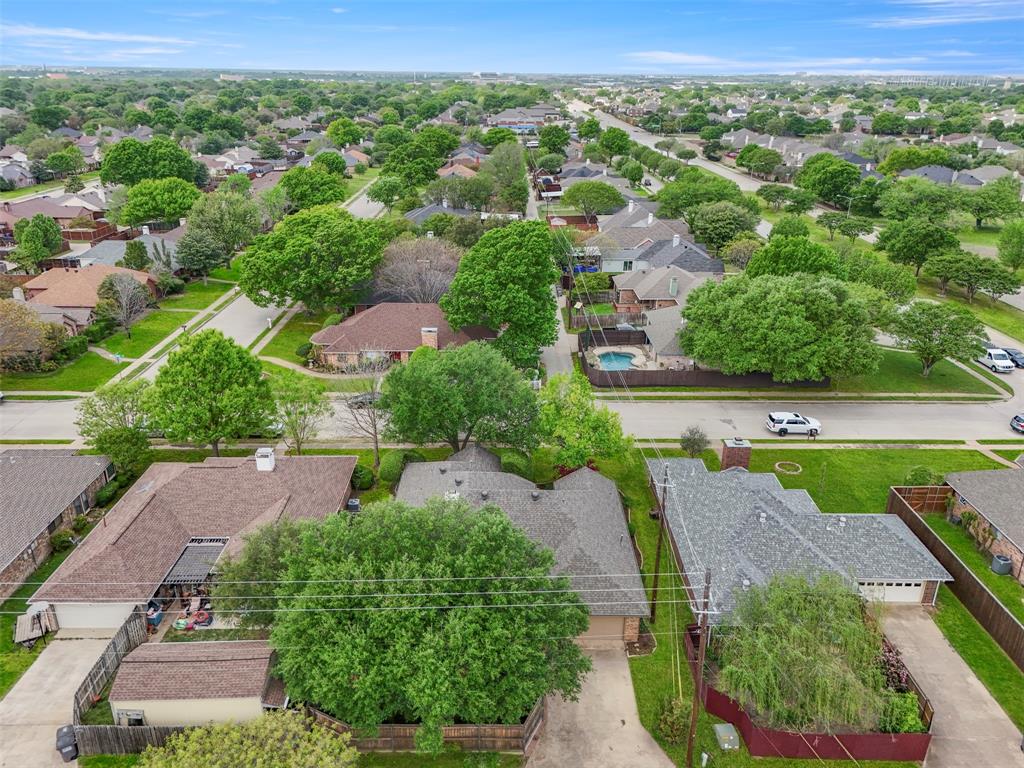 1104 Timberbend Trail Allen, TX 75002 - Photo 31 of 32 an aerial view of a house with a yard