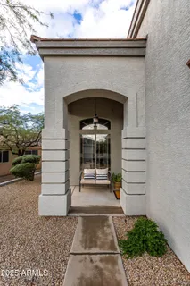 a front view of a house with a door