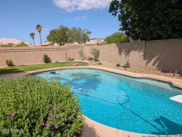 a view of a backyard