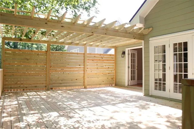 a view of a backyard of a house