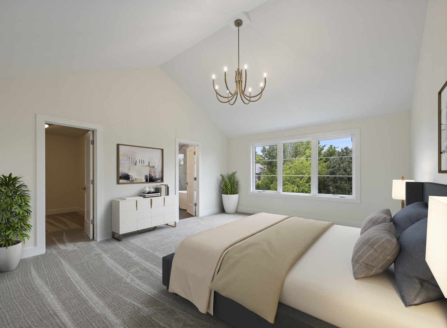 8886 Johnston Road Burr Ridge, IL 60527 - Photo 45 of 71 a bedroom with a large bed and a window