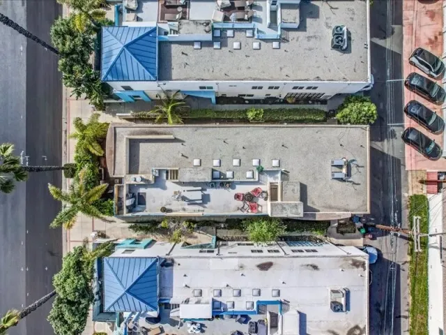 an aerial view of a city