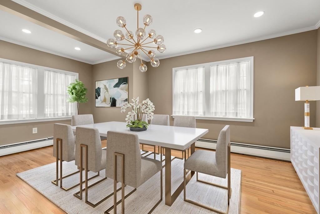 242 Old Stonebridge Road Wayland, MA 01778 - Photo 4 of 19 a view of a dining room with furniture window and wooden floor